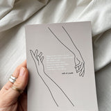 Magnetic Postcard Poem Print ~ I Am There (Hands Edition)